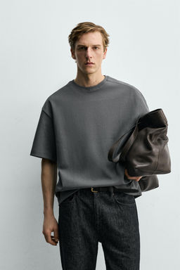 SUDADERA RELAXED FIT INTERLOCK / Azul / Gris - Zara фото 2