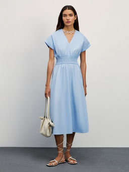 Платье миди с резинкой на талии / Zarina  фото 2