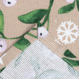 Скатерть новогодняя Доляна Frosty berries 149×180+/- 3 см, 100% хлопок, рогожка 164 г/м²