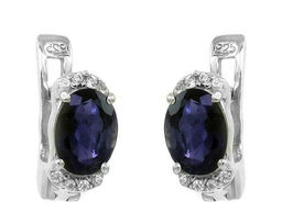 Серьги из серебра иолит, Этюд