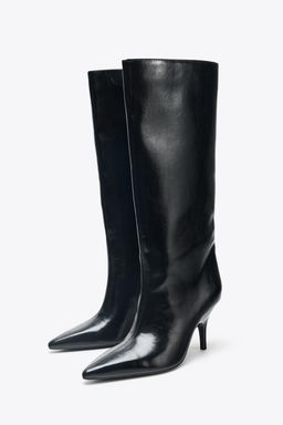 KITTEN HEEL KNEE-HIGH BOOTS - Zara фото 4