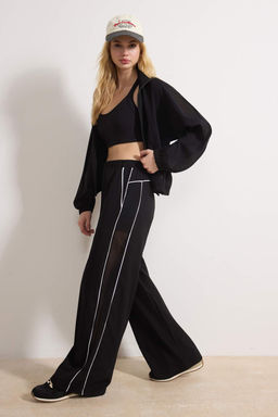 Siyah Spor Likra Biyeli T_l Detayl_ Dokuma Spor E_ofman Alt_ THMSS26EA00006