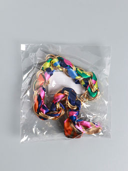 Брелок для ключей на 2 карабинах «Платок и цепочка», яркий, на сумку, рюкзак, 20×10×1.7 см