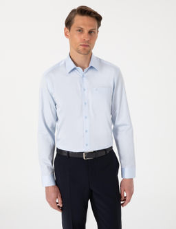A__k Mavi Regular Fit Uzun Kollu Basic G_mlek