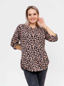 Туника женская, цвет коричневый