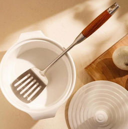 Лопатка перфорированная из нержавеющей стали SL Home Рустик, 39,5?8 см, цвет серебряный