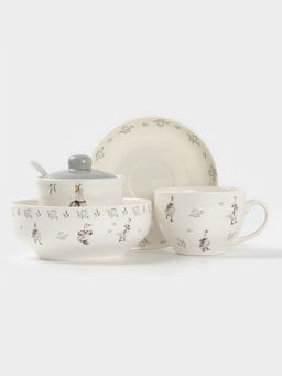 Лимонница Доляна «Гуси», доломит, 9×9 см, белая