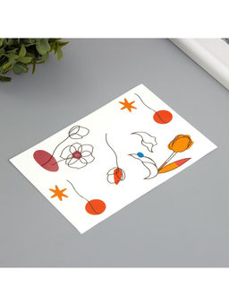 Цена за 2 шт. Переводные тату на тело цветные Контурный рисунок, 10.5?15.2 см