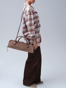 Сумка багет Doxie DBR 31157 серо-коричневый  фото 2