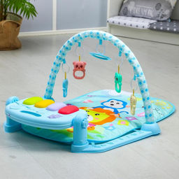 Развивающий коврик Лев, с пианино, голубой - Simaland фото 2