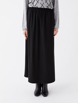 Kad?n Beli Lastikli D?z Etek