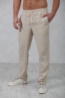 100% лен, Льняные мужские брюки спортивного стиля.