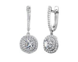 Серьги из серебра куб.циркон., В10-0805
