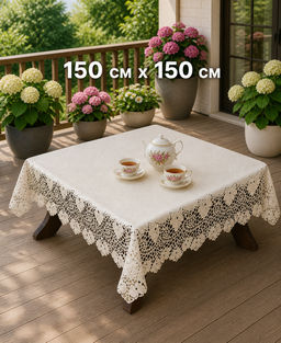 Скатерть арт. 42772/150/3, квадратная, 150 см х 150 см, цвет кремово-золотистый - Firanka фото 2
