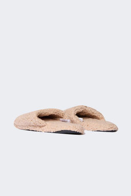 Мужские домашние тапочки на плоской подошве с принтом плюшевого мишки - Defacto фото 3