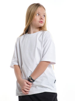 Футболка с принтом на спине 22-9000 белый - Mini maxi фото 12