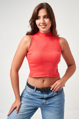 52714 топ укороченный с горлом - Натали фото 75