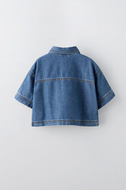 CROPPED DENIM SHIRT - Zara фото 2