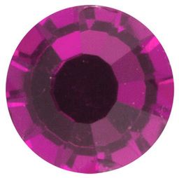Страз клеевой "Zlatka" ZBS SS08/144 цветные 2.4 мм стекло 144 шт в пакете с еврослотом фуксия (Fuchsia)