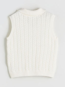 Polo Yaka K?z ?ocuk Triko S?veter