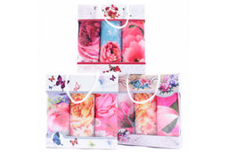 Набор полотенец микрофибра Цветы на 8 марта 38702 в сумочке Р+Р+Р