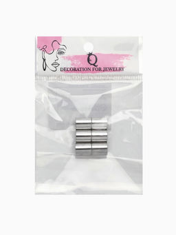 Замок-концевик магнитный, L=20 мм, вн.d=7 мм, (набор 3 шт.), цвет серебро