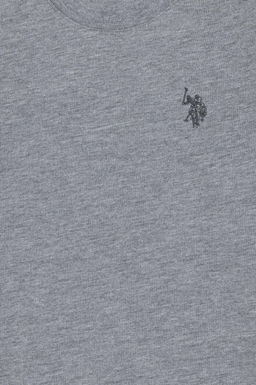 Базовый свитшот с круглым вырезом серого меланжевого цвета для мальчиков Неожиданная скидка в корзине - U.s. polo assn фото 3