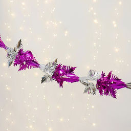 Цена за 3 шт. Растяжка «Снежинка» d=18 см 1.5 м, микс