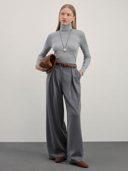 Джемпер с высоким воротником в риб / Zarina  фото 7