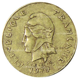 Монета 5 франков 1979 года Новые Гебриды