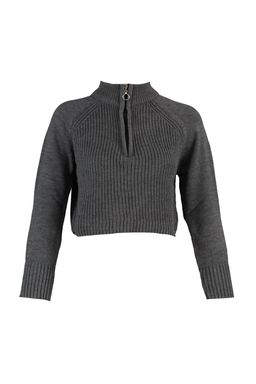 K?rm?z? Crop Fermuarl? Dik Yaka Basic Triko Kazak TWOAW22KZ1632 - Trendyolmilla фото 37