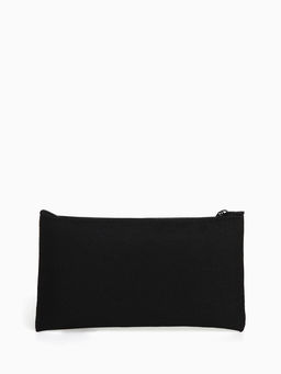 Цена за 3 шт. Косметичка-пенал на молнии, плоская, маленькая, чёрная