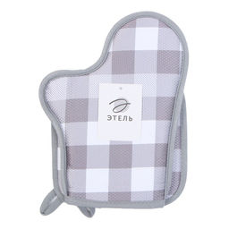 Кух. набор 2 пр. Этель Клетка прих. 20*20 см, вареж-прихв. 27*20 см,100% п/э  фото 4