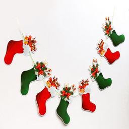 Гирлянда на ленте бумажная «Новогодняя»