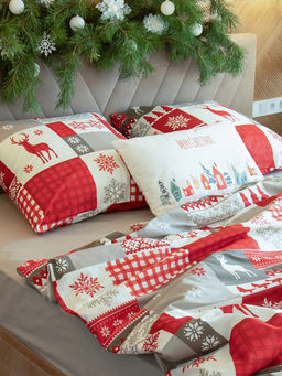 Постельное бельё 1.5-спальное «Этель» New Year's patchwork, бязь