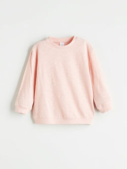Bisiklet Yaka Basic K?z Bebek Sweatshirt