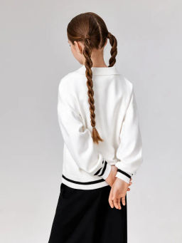 ACOOLA / Джемпер детский для девочек Tea белый фото 8