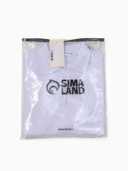 Футболка - поло женская MINAKU, размер 48-50 (XL), итерлок, белая