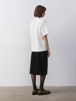 CONTE Юбка прямого кроя из футера с разрезом LU 2592 black - Conte elegant фото 6