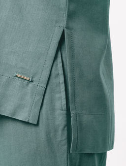 VILATTE / Свободная блузка-топ без застежки изо льна  фото 3