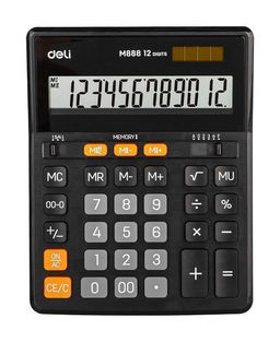 Калькулятор DELI EM888 12 разр. настольный черн.