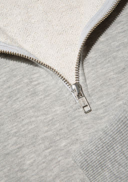 Mavi Patch Logo Yar? Fermuarl? Gri Sweatshirt  фото 8