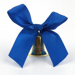 Цена за 5 шт. Колокольчик на булавке с бантом, синий, d = 3,6 см