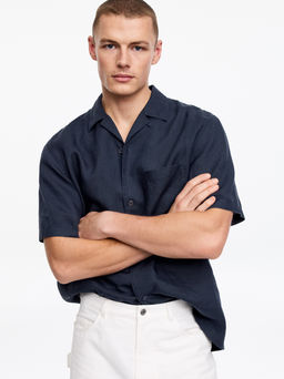 Camisa resort de lino - H&m фото 7