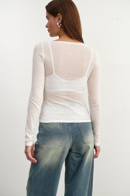 Лонгслив из трикотажа приталенного силуэта - Mollis фото 4