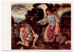 Открытка живопись Джованни Джироламо Савольдо Товий и ангел