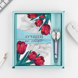 Подарочный набор Лучшей на свете, ручка и ежедневник 80 листов