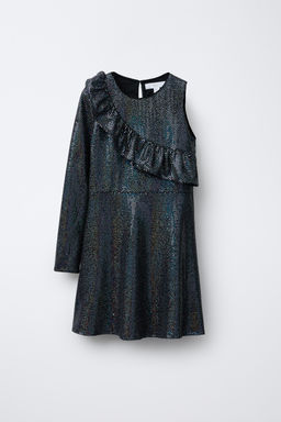 SHIMMER RUFFLE DRESS