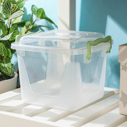 Контейнер для хранения Альтернатива, 4 л, 19.5×19.5×17.5 см, с крышкой, пластик, прозрачный