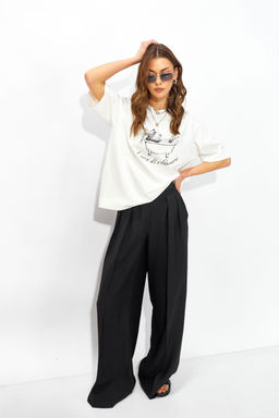 Джемпер 4341 (молоко+черный)